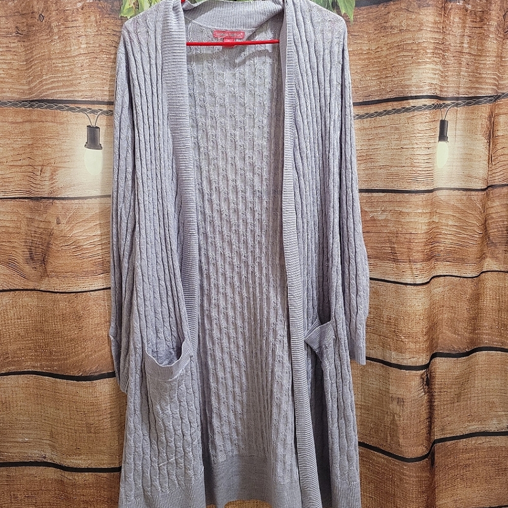 Light purple cardigan with pockets